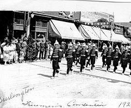 Firemens’ Convention parade on Brant Street, 1924